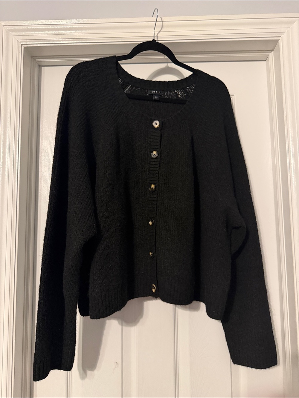 torrid Black Button-Up Knit Cardigan